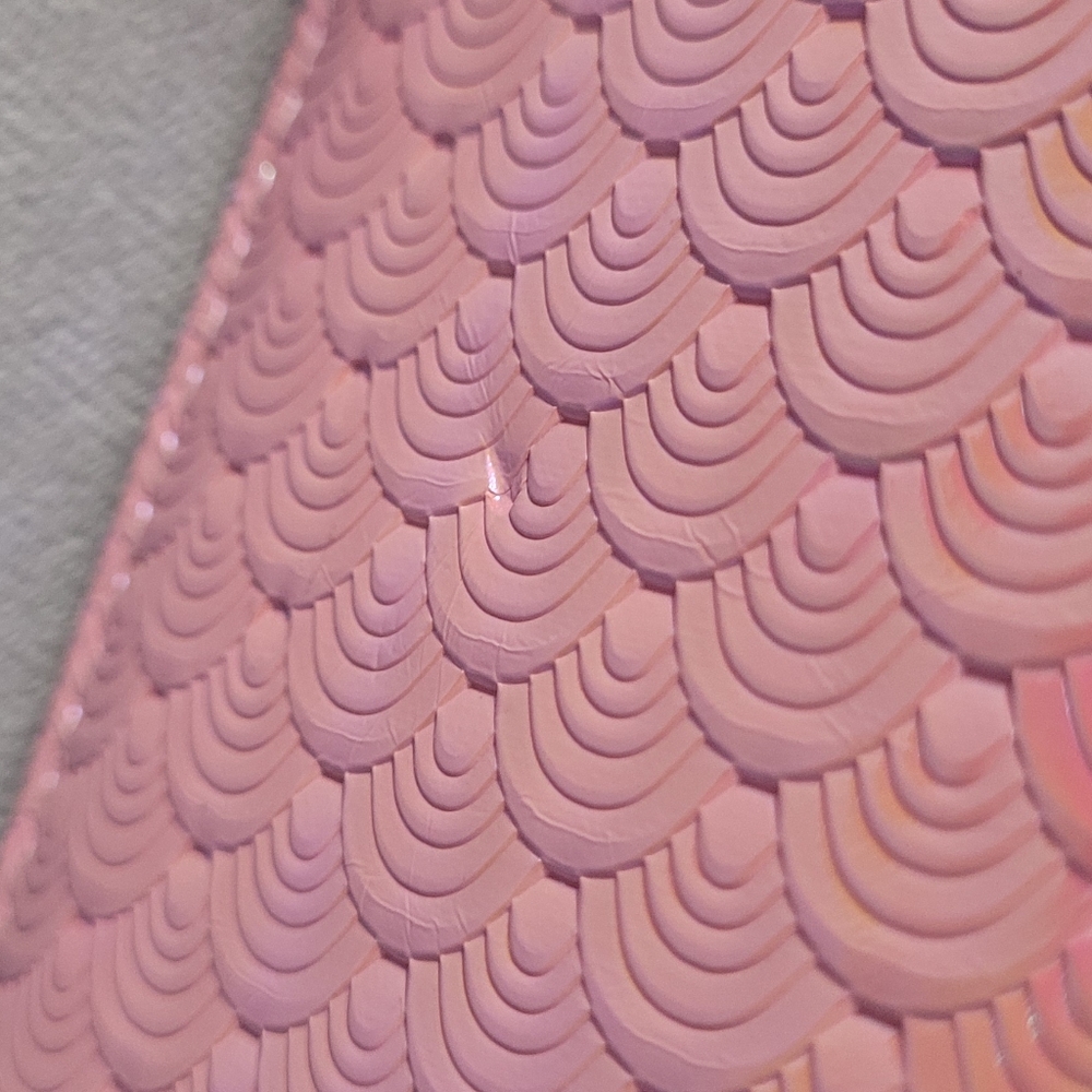 Holographic Mermaid Scale Zip-Around Pink Wallet - Picture 16 of 17